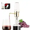 WIWONEY Aeratore per vino elettrico premium, decanter per vino automatico multi-intelligente, dispenser per vino ricaricabile USB one-touch