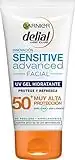 Garnier Delial Sensitive Advanced - Protector Solar Facial UV Gel Hidratante IP50+ - 50 ml