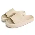 rosyclo Cloud Slippers for Women and Men, Massage Shower Bathroom Non-Slip Quick Drying Open Toe Super Soft Comfy Thick Sole Home House Cloud Cushion Slide Sandals for Indoor & Outdoor Platform Shoes