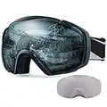 OutdoorMaster gafas de esquí PRO - Lente intercambiable sin marco 100% Protección UV400 Gafas Ski Snowboard for Mujer & hombre