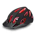 Tontron Adult Road Bike MTB Cycling Helmet with Magnetic Buckle (Matte Red Sonic, Large)