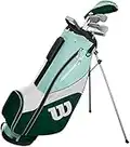 Wilson Golf Pro Staff SGI Half Set, Golf Club Set for Women, Right-Handed, Suitable for Beginners and Advanced Players, Graphite, Light blue/Green, WGG150003