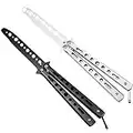 Ideal Swan 2 Pcs Balisong Butterfly Trainer Practice Butterfly Trainer - NOT REAL - NO SHARP - Unsharpened Blade