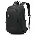 XQXA Mochila Antirrobo Impermeable Mochila Portatil 15.6 Pulgadas Mochila Hombre con Puerto de Carga USB Mochila Backpack para el Laptop para Ordenador del Negocio Trabajo Diario Viaje-Negro