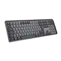 Logitech MX Mechanical Wireless Illuminated Performance Keyboard, Tactile Quiet Switches, QWERTY UK English Layout - Grey