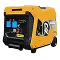 Inverter Generator Petrol 4000W Watts RocwooD Portable Camping FREE Oil Quiet Silent Caravan Motorhome Outdoor Home 230V Lightweight UK Plug Compact 4 Stroke