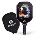 Pickleball Paddle, USAPA Approved Graphite Pickleball Racket with Graphite Carbon Fiber Face, Polypropylene Honeycomb Core Ultra Cushion, 4.72In Grip Lightweight Paddle 7.83OZ with Cover