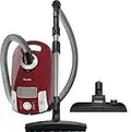 Miele Compact C1 Hardfloor Ecoline aspirateur traîneau avec sac et aspiration basse consommation, filtre AirClean+, brosse universelle et brosse pour sols durs, couleur Rouge Mangue