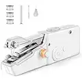 Handheld Sewing Machine Practical Sewing Tool,Mini Handheld Sewing Machine for Quick Stitching,Portable Sewing Machine Suitable for Home,Travel and DIY,Electric Handheld Sewing Machine for Beginners,White