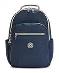 Kipling SEOUL, Großer Rucksack mit Laptop-Schutz 15 Zoll, 44 cm, 27 L, 0.65 kg, Endless Bleu Emboss