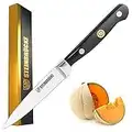 Motovecor Paring Knife 4 inch - Small Kitchen Knife Forged from German Stainless Steel 5Cr15Mov, Full Tang, Razor Sharp Paring Knife for Cutting, Peeling, Slicing Fruits and Vegetables