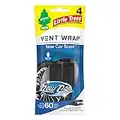 LITTLE TREES Car Air Freshener | Vent Wrap Provides Long-Lasting Scent, Slip on Vent Blade |New Car Scent, 4 Packs (4 Count)