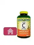 Spring Valley Vitamin C Tropical Fruit Flavors 500 mg, 200 Count - Chewable Tablets + STS Sticker.
