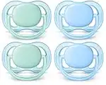 Philips Avent Ultra Air Pacifier 0-6m, blue/green, 4 pack, SCF244/40