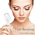 Heated Eyelash Curler, Type-C Rechargeable Electric Eyelash Curler Permanently Heated, Mini Handheld Heated Eyelash Curler Quick Preheating Fits All Eye Shapes