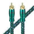 SKW Câble Audio numérique coaxial, OFC Cinch Câble Audio Plaqué Or RCA pour Subwoofer, Récepteur AV, Amplificateur, Home Cinéma (Mâle à Mâle Câble Coaxial, 5M,Vert)