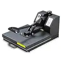 PowerPress Industrial-Quality Digital Sublimation Heat Press Machine for T Shirt, 15x15 Inch, Black