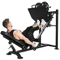 Powertec Fitness Leg Press Machine, 1000 LB Weight Capacity, Black - Professional Exercise Equipment for Home Gym - Heavy Duty Workout Equipment for Full Lower Body Workout