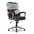 Serta Executive Office Adjustable Ergonomic Computer Chair with Layered Body Pillows, Waterfall Seat Edge, Bonded Leather, High-Back, Brown