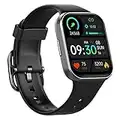 Smartwatch Uomo Donna, Orologio Fitness Tracker 1,69'' Full Touch Schermo, Smart Watch Impermeabile IP68 Activity Tracker con Cardiofrequenzimetro Sonno Monitoraggio Contapassi per Android iOS, Nero