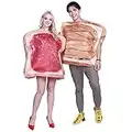 EraSpooky Couple Halloween Costume Bread Slice Peanut Butter And Jelly Plus Size Funny Food Adult Onesize