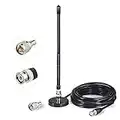 Bingfu Antena CB Conector BNC PL259 27 MHz Látigo Suave Base Magnética Compatible con Cobra Midland Uniden Maxon President Radio CB Radio Mano Portátil Radio Móvil Escáner de Radio de la Policía