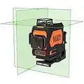 Klein Tools 93PLL Self-Leveling Laser Level, Green 3x360-Deg Planes, Rechargeable Battery, Magnetic Mount, Class II Laser (≤1mW @ 510-530nm) Orange