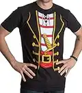 Pirate Costume | Jumbo Print Novelty Funny Caribbean Cruise Shirt Unisex T-Shirt-Adult,2XL