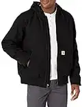 Carhartt Chaqueta Active, aislada, en algodón de lona con efecto desgastado, Loose Fit Para Hombre, Negro, L