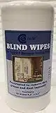 Window Blinds Cleaner Wipes - Streak-Free Household Cleaning Remover for Dirt, Dust and Grease on Windows | Easy Clean Disposable Wet Wipe for Vertical, Horizontal Venetian Blinder (6 Pack)