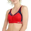 Champion Women's Mesh Racerback Bra, Sports Bra with Max Support for Women, Moisture-Wicking Athletic Sports Bra, Red Flame, 40C