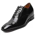 CHAMARIPA Height Increasing Shoes Tall Mens Shoes Elevator Shoes Make You 2.76 inches Taller-K6531 Black