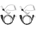 Walkie Talkies Earpiece with Mic 2 Pin Acoustic Tube Headset Compatible with Midland GXT1000VP4 LXT500VP3 GXT1050VP4 GXT1000XB GXT1030VP4 (2 Pack)