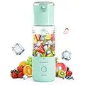 EASEHOLD Portable Vacuum mini Blender for Shakes and Smoothies with 6 Stainless Steel Blades, Fresh Juice Maker Blender Bottle USB Rechargeable, Foam Reduction Technology