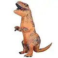 Rafalacy Inflatable T-REX Costume Adult Dinosaur Costumes Jumpsuit Air Blow up Halloween Cosplay Fancy Dress up Costume (Brown)