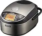 Zojirushi NP-NWC10XB Pressure Induction Heating Rice Cooker & Warmer, 5.5 Cup, Stainless Black, Made in Japan