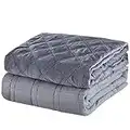 Weighted Blanket 35lbs for Adults and Couples (88"x104", King Size) - Cooling Weighted Blankets Quiet Heavy Blankets for All Season Better Sleeping, Dark Grey - Free Duvet Cover Included