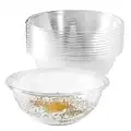 5-Star Compatible Ink Premium DISPOSABLE MIXING BOWLS | Clear, Reusable Plastic Serving Bowls 2.5 Quart | 80 Ounce Party Bowls [Pack of 12]