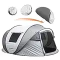 EchoSmile Instant Pop Up Camping Tent,5-8 Person Tent,Automatic Set Up Tent with 2 Ventilation Mesh Windows,Waterproof Sunshade Family Tent,Portable Lightweight Dome Tent for Outdoor Beach Camping,Hiking&Travel