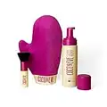 Coco & Eve Sunny Honey Bali Bronzing Bundle (Mittel). All Natural Sunless Tanning Mousse. Instant Self Tanning Lotion mit Bronzer, Mitt Applicator und Kabuki Brush.