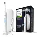 Philips Sonicare ProtectiveClean 5100 Electric Toothbrush, White/Light Blue, with Travel Case, 3 x Cleaning Modes & 2 x Whitening Brush Head (UK 2-pin Bathroom Plug) HX6859/29