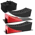 RVGIVE Camper Leveler 2 Pack, RV Leveling System for Travel Trailer Up to 35,000 lbs, with 2 Levelers, 2 Chocks, 2 Mats, Carrying Bag, Faster & Easier Camper Leveling Than RV Leveling Blocks