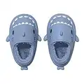 Feionusin Shark Slides Unisex Men Women Waterproof Winter Warm Plush Comfy Sandals Non-Slip Thick Sole Cute Slippers Indoor & Outdoor