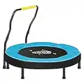 SONGMICS Trampoline for Kids, 3ft Mini Trampoline with Handlebar, Toddler Trampoline for Indoor and Outdoor, Max. Load 220 lb, Blue USTR036Q01