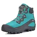 SKENARY Womens Winter Ankle Snow Hiking Boots Warm Water Resistant Non Slip Boots Green 8.5