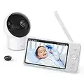 eufy Security Spaceview Video Baby Monitor E110 with Camera and Audio, Security Camera, 720p HD Resolution, Night Vision, 5" Display, 110° Wide-Angle Lens Included, Lullaby Player, Sound Alert