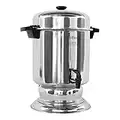 West Bend 13550 Coffee Urn Commercial Polished Stainless Steel Features Automatic Temperature Control Large Capacity with Fast Brewing and Easy Clean Up, 55-Cup, Silver