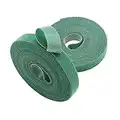 YEJAHY 2 Rotoli di Fascette per Piante da Giardino, riutilizzabili in Nylon, per Piante da Giardino, pomodori, Fiori o Verdure in Letti rialzati, 10 mm x 10 m, Verde