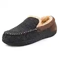 RockDove Men's Hearthfire Memory Foam Moc Slipper, Size 10 UK Men, Black