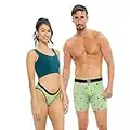 Warriors & Scholars W&S Matching Underwear for Couples - Couples Matching Undies, Avocado, Boxer Briefs, Large